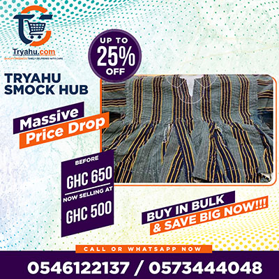 Elegant Ghanaian Smocks Online | Handwoven Fugu Tryahu